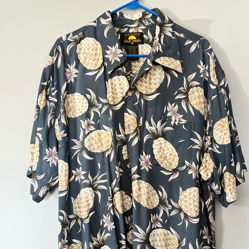 Pineapple Print Hawaiian beach Men's Shirt